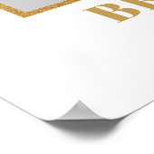 Boho White Roses Greeneryの写真結婚プロップ ポスター (角)