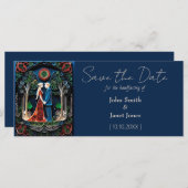 Boho Wicca結婚式の日付を保存 (正面/裏面)