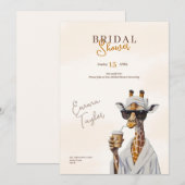 boho wild bridal shower safari invitation 招待状 (正面/裏面)