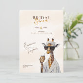 boho wild bridal shower safari invitation 招待状 (スタンド正面)