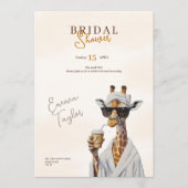 boho wild bridal shower safari invitation 招待状 (正面)