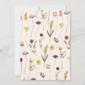 Boho Wild & Onederful Wildflower Rainbow Birthday 招待状 (裏面)