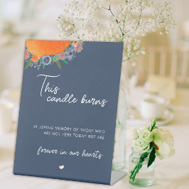 Boho Wildflowerこのロウソクは愛情に満ちた思い出に燃える 台座サイン