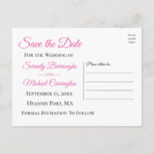 Boho Wildflowerの結婚フローラ日付の保存 ポストカード (裏面)