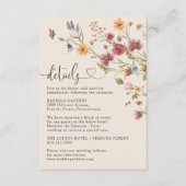 Boho Wildflowerの結婚詳細エンクロージャカード エンクロージャーカード (正面)