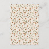 Boho Wildflowerの結婚詳細エンクロージャカード エンクロージャーカード (裏面)