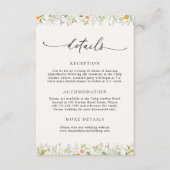 Boho Wildflowerの結婚詳細エンクロージャカード エンクロージャーカード (正面)