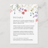 Boho Wildflowerの結婚詳細エンクロージャカード エンクロージャーカード (正面)