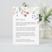 Boho Wildflowerの結婚詳細エンクロージャカード エンクロージャーカード (スタンド正面)