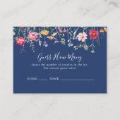 Boho Wildflowerはゲームカードの数を推測 名刺 (正面)