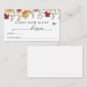 Boho Wildflowerは数キス エンクロージャーカード (正面/裏面)