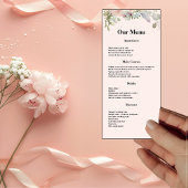 BOHO Wildflowerエレガントのディナ結婚ーメニュー メニュー