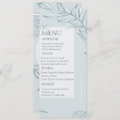 Boho Wildflowerエレガントのメ結婚ニュー メニュー (正面/裏面)