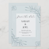 Boho Wildflowerエレガントは日付を保存 セーブザデート (正面/裏面)