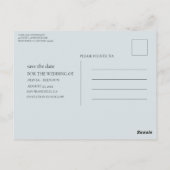 Boho Wildflowerエレガントは日付を保存 ポストカード (裏面)