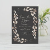 Boho Wildflowerエレガントフローラ結婚の写真 セーブザデート (スタンド正面)