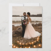 Boho Wildflowerエレガント写真カジュアル結婚の 招待状 (裏面)