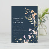 Boho Wildflowerエレガント写真カジュアル結婚の 招待状 (スタンド正面)