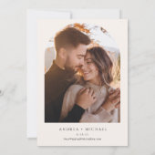 Boho Wildflowerエレガント秋の結婚式写真 招待状 (裏面)