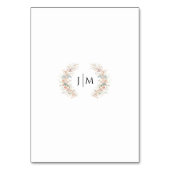 Boho Wildflowerカラフルのテー結婚ブル番号 テーブルナンバー (裏面)