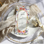 Boho Wildflowerカラフルのメ結婚ニュー メニュー<br><div class="desc">あなたのテーブル設定を補完する美しいメニュ結婚ーカードあなたの次のディナーパーティー。デザインの右側カスタムにある[このデザインテンプレートを編集する]ボックスまたは青い[文字を編集すクリックる]ボタンを使用しての配置を行うと、フォントと色を変更しカスタマイズて、このデザインに追加の情報や画像を追加します。調整もし品(サンキューカード等)が必要な場合は連絡ご注文をカスタムお願い。****注文カスタムの場合は、カートにこの商品を置かないこと。代わりに、電子メールでリクエストをlauralise@iyhtvdesigns.comに送る商品へのリンクが利用可能になった時点で電子メールで送信される。そのリンクを使用して注文を行うことができる。48時間まで許可して。</div>