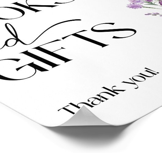 Boho Wildflowerフローラ赤ちゃんシャワー本とギフト ポスター (角)