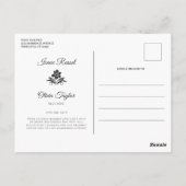 Boho Wildflowerモダン Arch Photo Save The Date ポストカード (裏面)