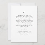 Boho Wildflowerリース写真コラージュ赤ちゃんシャワー サンキューカード (裏面)