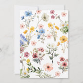 Boho WIldflower卒業写真サンキューカード 案内状 (裏面)