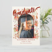 Boho Wildflower大学院写真スクリプト 招待状 (スタンド正面)