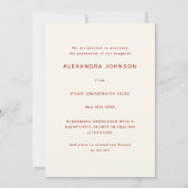 Boho Wildflower大学院写真スクリプト 招待状 (裏面)