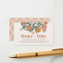 Boho Wildflower女の子の赤ちゃんシャワー予約リクエスト エンクロージャーカード