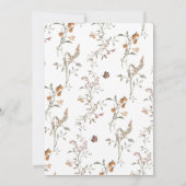 Boho Wildflower日付を保存 セーブザデート (裏面)