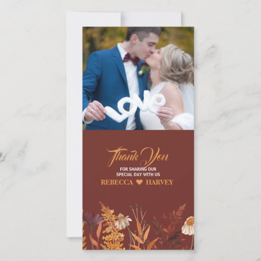 Boho Wildflower秋秋の結婚式写真 (正面)