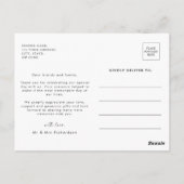 Boho Wildflower結婚's Thank You ポストカード (裏面)