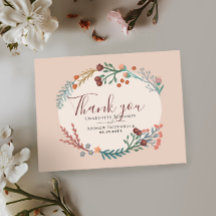 Boho Wildflower結婚's Thank You