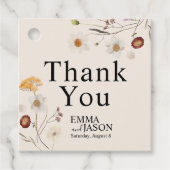 Boho Wildflower'結婚s Thank You Giftラベル フェイバータグ (正面)
