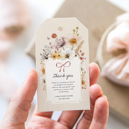 Boho Wildflower赤ちゃんシャワーありがとう ギフトタグ