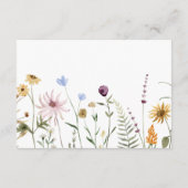 Boho Wildflower赤ちゃんシャワー予約リクエスト エンクロージャーカード (裏面)