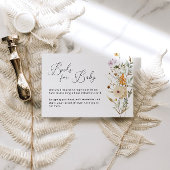 Boho Wildflower赤ちゃんシャワー予約リクエスト エンクロージャーカード