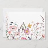 Boho Wildflower赤ちゃんシャワー写真 招待状 (裏面)