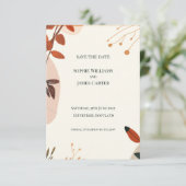 Boho Wildflower ウェディング セーブ・ザ・デート カード | 春 (スタンド正面)