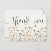 Boho Wildflower サンキューカード (正面)