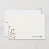 Boho Wildflower サンキューカード (裏面)