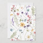 Boho Wildflower 1st Birthday Invitation 招待状 (裏面)