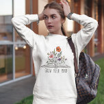 Boho Wildflower and Bookで心を育てる スウェットシャツ<br><div class="desc">Boho Wildflower and Book Tシャツを心に広く</div>