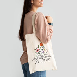 Boho Wildflower and Bookで心を育てる トートバッグ