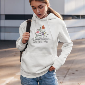 Boho Wildflower and Bookで心を育てる パーカ