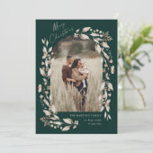 Boho Wildflower Archフォトクリスマス シーズンカード (スタンド正面)