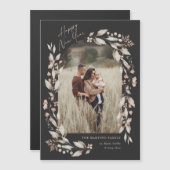 Boho Wildflower Arch写真新年 (正面/裏面)